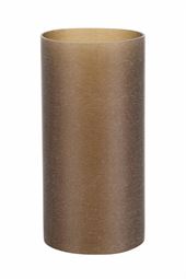 Plast cylinder til lysestage - brun - ø7,0 x 14 cm - 6 stk.